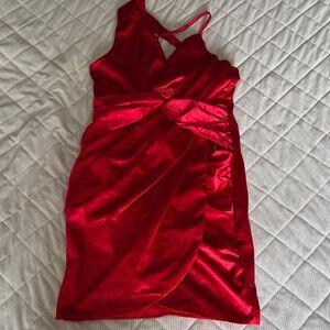 Fashion Nova One Shoulder Red Dress
